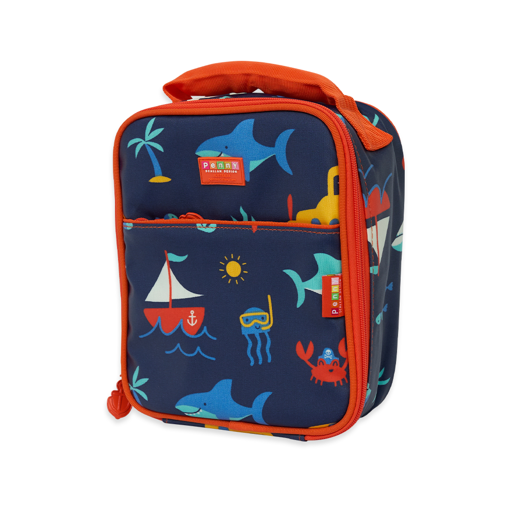 Penny Scallan Large Insulated Lunch Bag Anchors Away side view