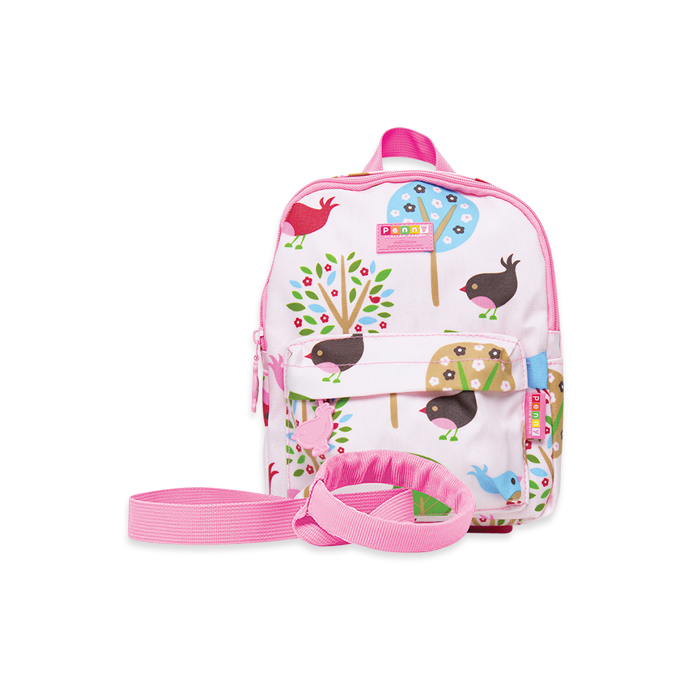 Penny Scallan Light Pink Animal Embedded mini Backpack Front view