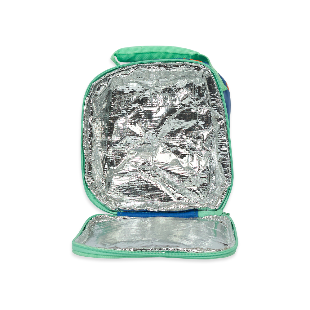 Penny Scallan Mini Insulated Lunch Bag Dino Rock open view