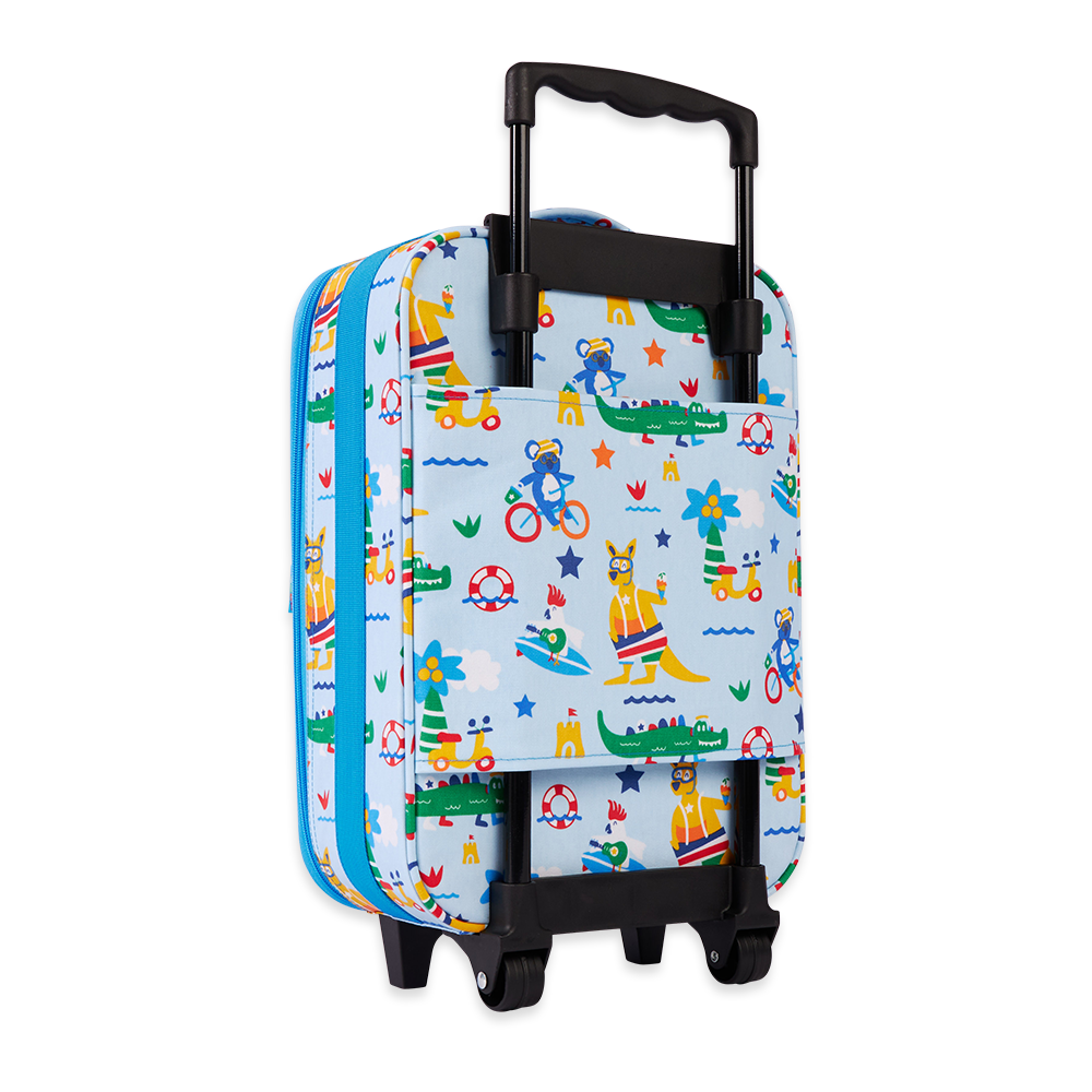 Penny Scallan Kids 2 Wheel Suitcase Kanga Crew back view