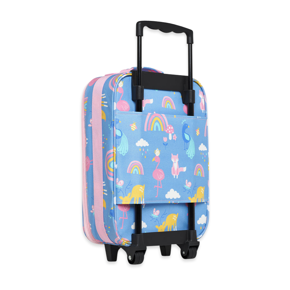Penny Scallan Kids 2 Wheel Suitcase Rainbow Days back view