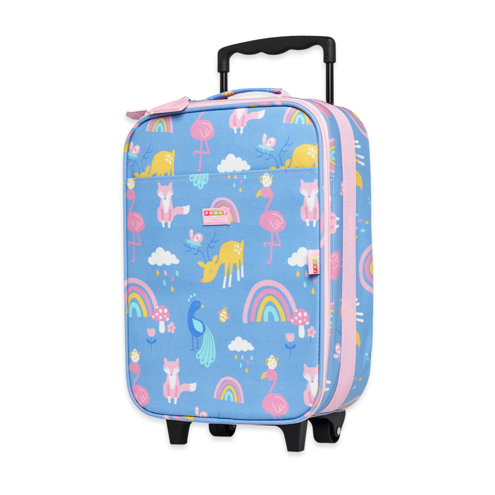 Penny Scallan Kids 2 Wheel Suitcase Rainbow Days side view